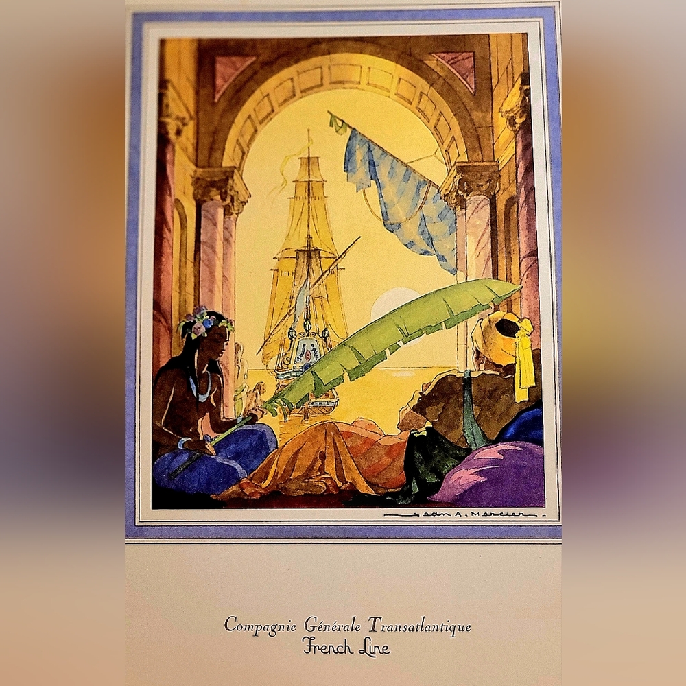 Vintage Company Transatlantic French Line Menu